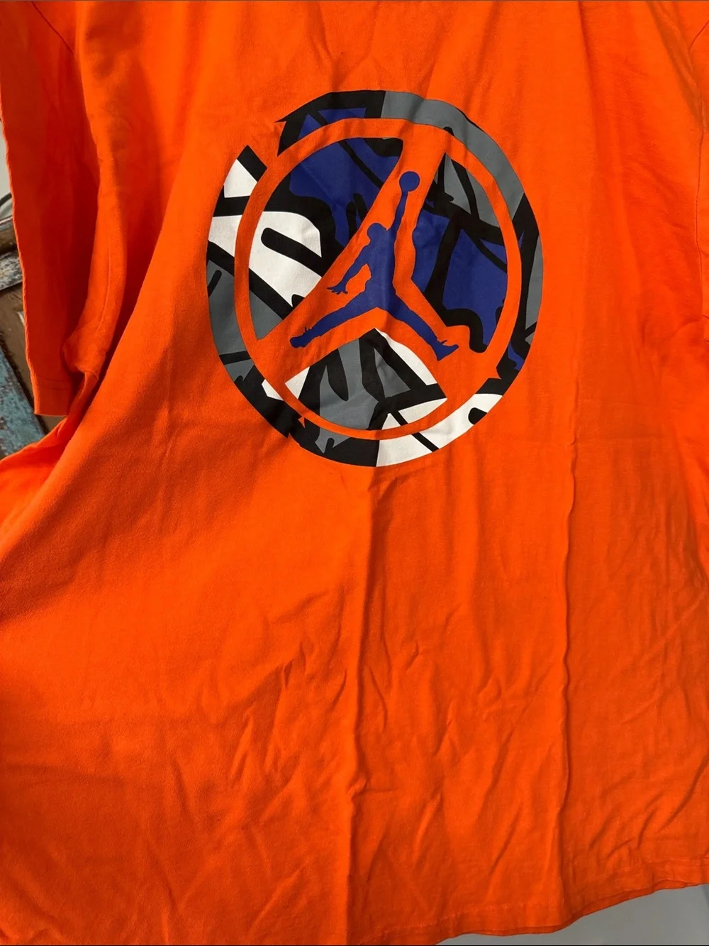 Nike Jordan retro 8 wheeler Orange vintage Multicolor Emblem EUC XXL